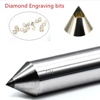 2pcs 3,175 mm 3mm Diamond point gravure frezen metaal, steen PCB van de de kringsraad bits graveur cnc verspanende gereedschappen frees
