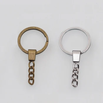 50st Fabrikanten leveren Hoge kwaliteit 2.0x30mm platte ring legering hoofd +3 slijpen van de ketting metalen sleutelhanger diy sleutelhanger accessoires