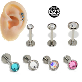 1Pc G23 Titanium 16G 3-5mm Spiraal Ring Oor Stud Bar Ringen Oor Piercing Body Jewelry Labret Lip Ring Tragus Kraakbeen Earring