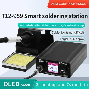 T12-959 V5.1 Solderen Station Elektronische soldeerbout OLED grotere Digitale display en 5pin 907 handvat ijzer tip