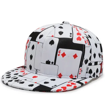 Poker 3D-Snapback Cap Voor Mannen Fashion Trend Katoenen Baseball Caps Mannelijke Nieuwe Zomer Outdoor Street Dance-Hip Hop Hoeden Voor Mannen