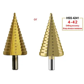 4-42mm HSS Titanium Gecoate Stap Boor Boor Gereedschap voor de Metaal-Houten