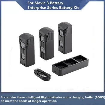 Compatibel Mavic 3 Enterprise Series Batterij Kit Drie Batterijen het Opladen van Een Hub (100W) Lange duur van de Operaties In Voorraad