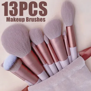 13Pcs Make-up Borstels Zachte Pluizige voor Cosmetica Foundation Blush Poeder Oogschaduw Kabuki het Mengen van Make-up Brush Set Schoonheid Tool