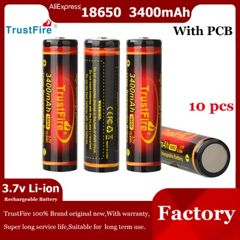 100% TrustFire 18650 3400Mah Lithium Batterij 3,7 V Oplaadbare Li-Ion batterijen Voor Elektrische Speelgoed Fiets Licht Koplamp Zaklamp
