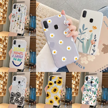 Vintage Bloem Daisy Patroon Case Voor Samsung Galaxy A20E A20S A02S M02S Coque Zachte TPU Transprent Funda Voor Samsung A20E Cover