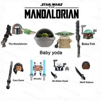 Mandalorians Baby Yoda Ahsoka bouwstenen Sterren Stormtroopers Luke Skywalker Boba Fett Obi-wan Wars Actie Figuur Speelgoed