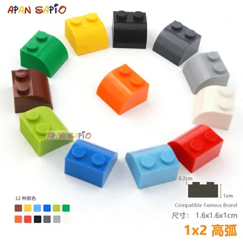 20pcs/veel DIY Blokken bouwstenen Radialen 1X2 Educatieve Assemblage Bouw Speelgoed voor Kinderen Formaat dat Compatibel is Met Merk