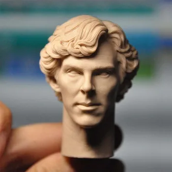 1/6 gegoten Hars Afbeelding Model Montage Kit Cumberbatch Hoofd Sculptuur (55mm) ongeverfd gratis verzending