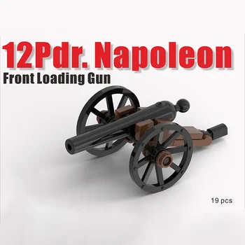 De tweede WERELDOORLOG bouwstenen Militaire Napoleon Gun de Voorkant Geladen Pistool Retro M1875 Veld Gun bouwsteen Model Wapen Accessoires, Speelgoed