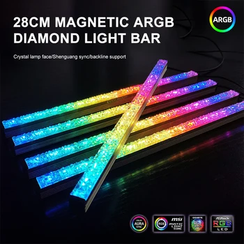 Diamond light bar RGB chassis light decoratieve bar LED magic light synchrone magnetische harde licht bar