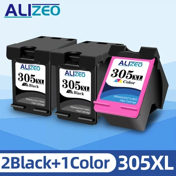 Alizeo 1 set 305XL Remanufactured Inkt Cartridge Voor HP 305 XL HP 305 xl geschikt Voor HP DeskJet 2700 2710 2721 2722 4110 4120