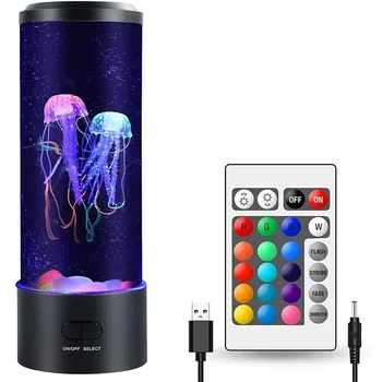 USB/Accu-Aangedreven LED Afstandsbediening Fantasie Jellyfish Lamp van Kleur Veranderende Jellyfish Tank Aquarium Lamp Ontspannen Nacht Licht