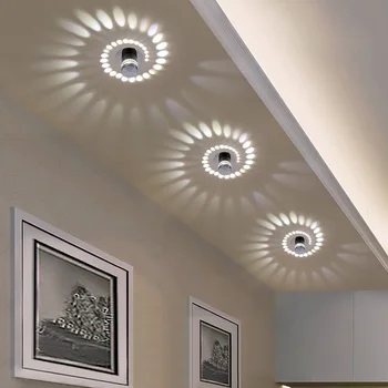 Moderne LED Plafond Licht 3W RGB wandkandelaar Voor Art Gallery Decoratie Woonkamer Balkon Voorzijde Veranda Gangen Lamp Armatuur