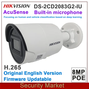 Nieuwe Aankomst Originele Hikvision AcuSense DS-2CD2083G2-IE Vervangen DS-2CD2085FWD-ik 8MP POE-IR-Mic-Vaste Kogel Netwerk Camera