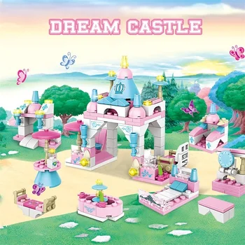 131pcs Vrienden Princess Dream Castle Model Building Block Sets Cijfers Bakstenen Educatief Speelgoed Voor Meisjes verjaardagscadeau