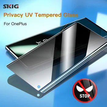 SKIG Anti-Spy UV-Gehard Glas Voor OnePlus 11 10Pro 9R 9Pro 8Pro AcePro Ace2 Met Gereedschap Privacy Screen Protector