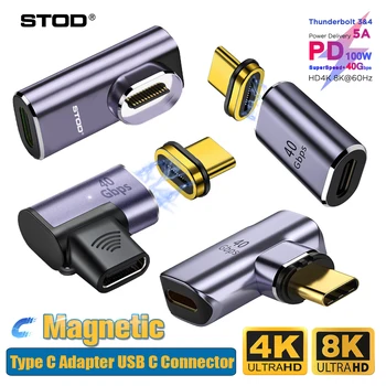 Elleboog Type C Adapter Magnetische Lader OTG USB-C Magneet Converter Snelle oplaadtijd van 90 Graden Haakse USBC Audio-Gegevens Extender