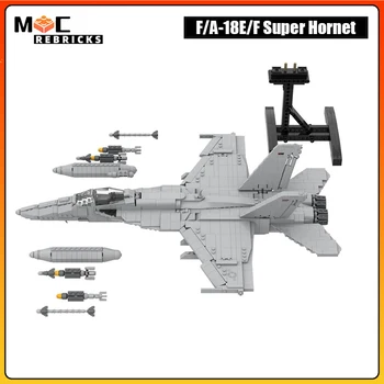 WW2 Militaire us Navy F/A-18F Super Hornet Fighter MOC bouwstenen Carrier-based multirole fighter Bakstenen Speelgoed voor Kinderen