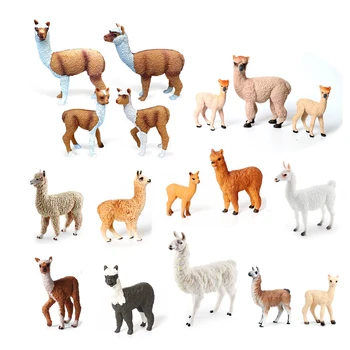 Realistische Boerderij Wereld Alpaca Diermodel Cijfers Lama Speelgoed Beeldje Zoo Onderwijs Collectie Home Decor Playset Kinderen Geschenken