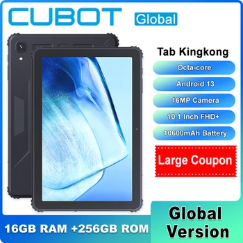 Планшетный компьютер Cubot TABBLAD Kingkong 10,1 дюйм Android 13 16GB + 256 ГБ восьмиядерный аккумулятор 10600 мАч IP68 16MP камера