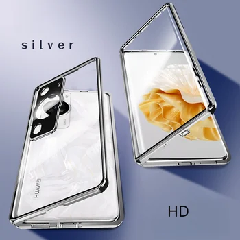 Dubbelzijdig Glas Telefoon Geval voor Huawei P60 P60Pro 60Art Magnetische Geval van een 360° Volledige Bescherming Anti-val beschermkap