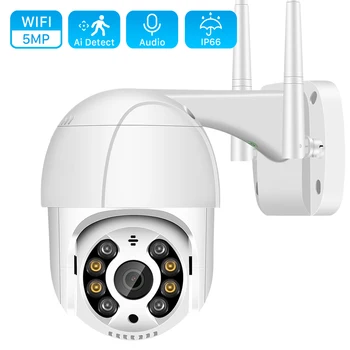 5MP Wifi PTZ IP Camera Outdoor 3MP 1080MP 4X Zoom-Twee-Weg Audio Wifi IP Camera met Auto Tracking Kleur IR Night Vision CCTV Camera