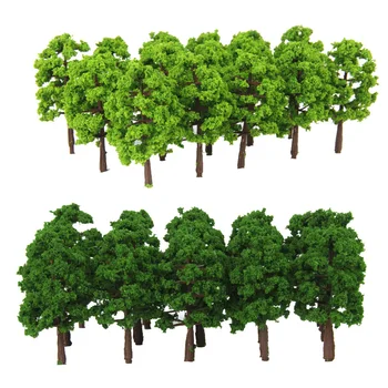 40 Stuks 8cm 1:150 N-Schaal Model Plastic Bomen Spoorweg landschap Landschap model bomen te versieren, modelbouw, racebaan,