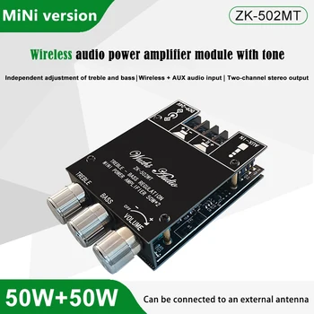 ZK-502MT 2x50W 2.0-Channel Subwoofer Versterker Raad Stereo Audio-Luidspreker Module High Power Bluetooth-Compatibele Bas Accessoire