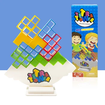 Tetra Tower Spel Stapelen van Blokken Stapel bouwstenen Balans Puzzel Board Assembly Bakstenen Educatief Speelgoed voor Kinderen, Volwassenen