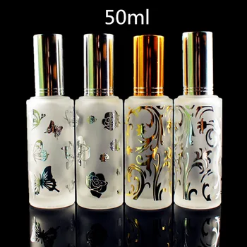1PC 50ml Glas Lege parfumflesjes Spray Verstuiver Hervulbare Fles Geur Geval met Travel Size Draagbare