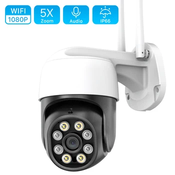 1080P 5X Zoom PTZ Wifi 5MP Camera Outdoor 3MP Twee-Weg Audio IP-Camera 2MP 30M IRL Kleur Night Vision Speed Dome CCTV Camera ICSEE