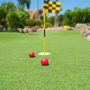 CRESTGOLF 1set Per pak Achtertuin Praktijk Hole Paal Cup Vlag Stick, 3 Afdeling,Golf Putting Green Flagstick