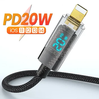 LED-Display PD 20W USB-C Kabel voor iPhone Snel Opladen de Lader van USB Type C Voor de Verlichting van Data Kabel voor iPhone 14 13 12 11 Pro Max