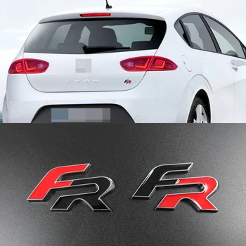 FR letter embleem badge Kirsite Auto stickers voor Seat Leon 2 FR+ Cupra Ibiza, Altea, Exeo Formule Race Auto Styling