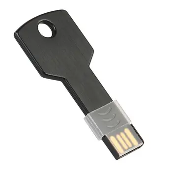 Metalen Sleutel van de de Vorm USB Flash Drive 64GB Black sticks Silver Stick Werkelijke Capaciteit van Opslag Apparaten met Hoge Snelheid een U Disk
