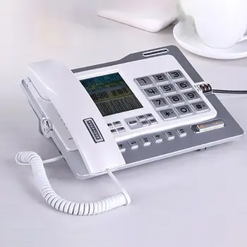 Office Home Draadgebonden Telefoon Telefoon met nummerweergave/wisselgesprek, Speakerphone, Zwarte lijst, Dual Interface Calculator & Wekker