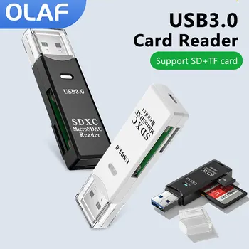 OLaf USB 3.0 Kaartlezer 2-In-1 USB 2.0 SD Micro SD TF Geheugenkaart-Adapter Voor PC-Laptop-Accessoires Flash Drive Kaartlezer