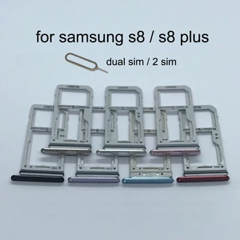 Voor de Samsung Galaxy S8-G950 G950F S8 Plus G955 G955F Originele Telefoon Huisvesting van de Nieuwe SIM-Kaart Adapter En een Micro SD-Kaart Lade Houder