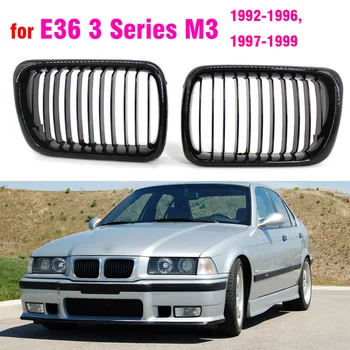 ZWART E36 Grille ABS Front Vervanging Motorkap Grill Nieren Voor BMW E36 1997 1998 1999 voor BMW 318i 323i 320i 325i 328i