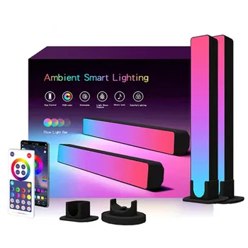 2 STUKS LED-Pick-up Light RGB Smart Control APP Symfonie Lamp Bar WiFi Bluetooth Desktop omgevingslicht Stem Geactiveerd Ritme Verlichting