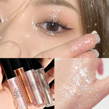 Diamond Oogschaduw Liquid Glitter Oogschaduw Parelmoer Shimmer Oogschaduw Duurzame Waterproof Oog Make-Up Koreaanse Cosmetica