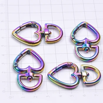 2pcs/Veel Rainbow karabijnsluiting Dier Hart Sterren Componenten Voor een Ketting, Sleutelhanger DIY Accessoires Sieraden Bevindingen Split Klemmen