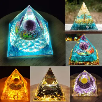 Energie Orgone Generator Piramide Amethist Peridoot Genezing Kristal Reiki Chakra Generator Orgonite Piramide Meditatie Tool