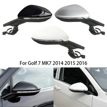 De auto Elektrisch Inklapbare buitenspiegels Montage Voor VW Golf 7 MK7 2014-2016 5GG857507A Auto Elektrische verstelling Verwarming Spiegel
