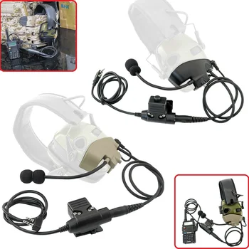 Tactische Headset Airsoft Anti-Ruis Oorbeschermers Adapter Externe Microfoon Kit voor Howard Leight Impact Sport Elektronische Schieten Oorwarmer