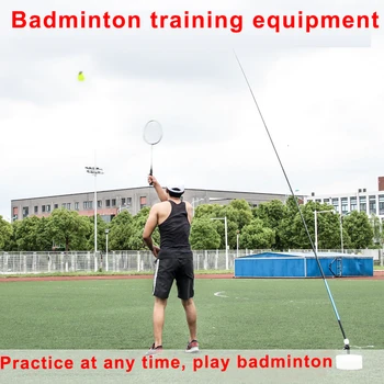 Draagbare van het Badminton Badminton Trainer de Praktijk Robot Professionele Stretch Badminton Training Tool zelfstudie Shuttle Reactie