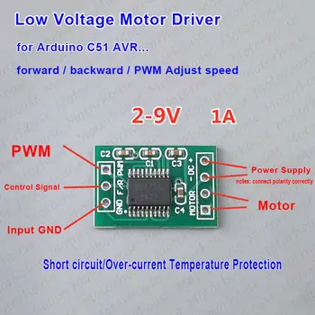 Micro-GELIJKSTROOM Motor 3.3 v 5v Driver PCB Board Module PWM Snelheid Controller Voorwaarts Achterwaarts Stop Omkeerbaar voor Arduino MCU