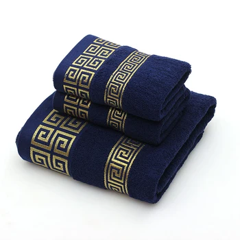 100% Katoenen Handdoek Badkamer Geometrische Patroon Badlaken Voor Volwassenen Gezicht Handdoeken Terry Washandje Reizen Sport Handdoek
