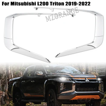 Kant Bumper Cover Chroom Trim Voor Mitsubishi Triton L200 de HEER 2019 2020 2021 2022 Protector Zilveren Auto Accessoires